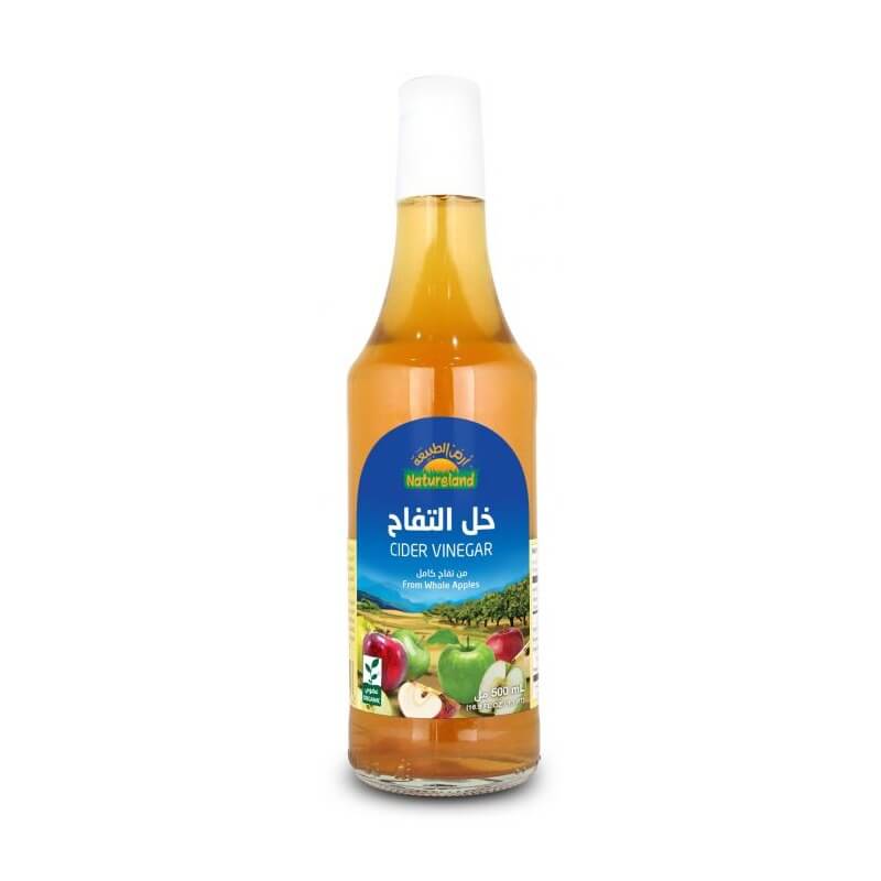 ارض الطبيعه خل التفاح 500 مل